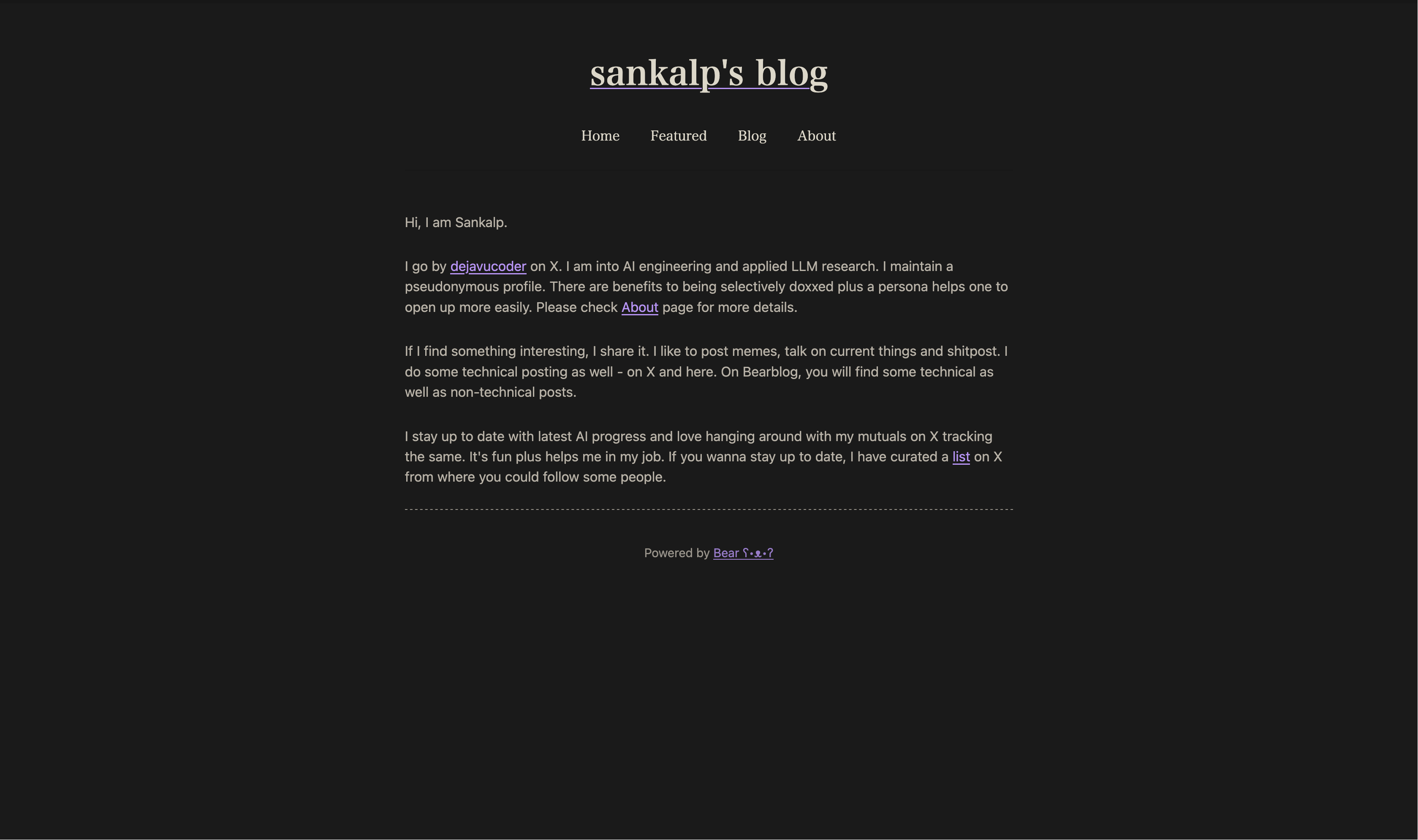 Sankalp's blog
